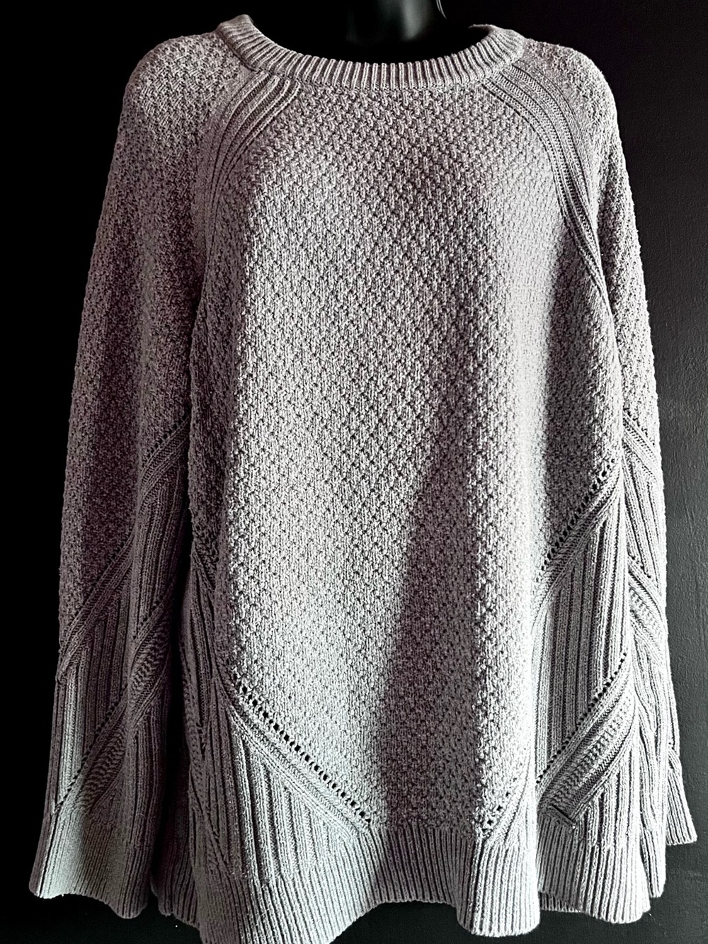 Calvin Klein Light Gray Textured Crewneck Sweater